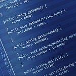 Program code on a monitor